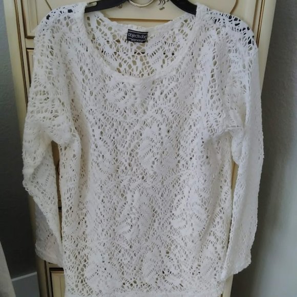 Objects d'art open weave Ivory Sweater - Picture 1 of 7
